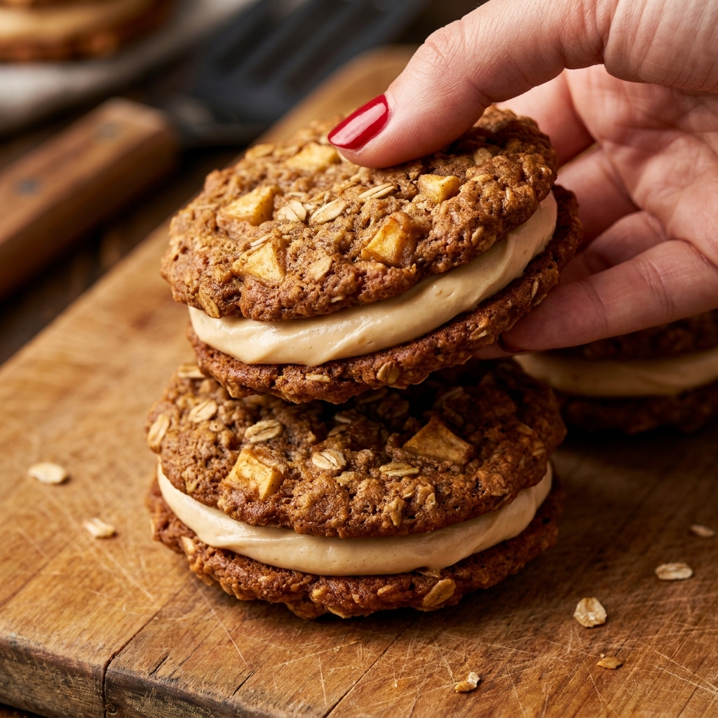 Brown Butter Apple Cider Oatmeal Cream Pies Recipe