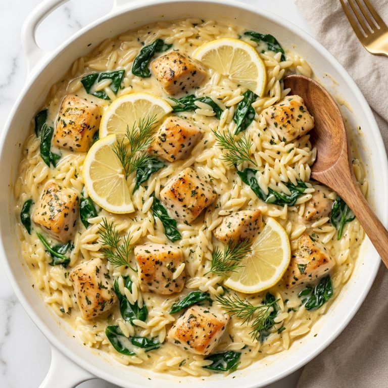 creamy lemon chicken orzo