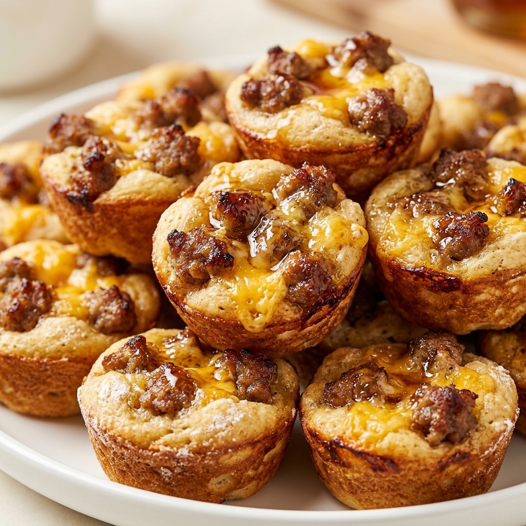 Golden baked McGriddle Bites in a mini muffin tin