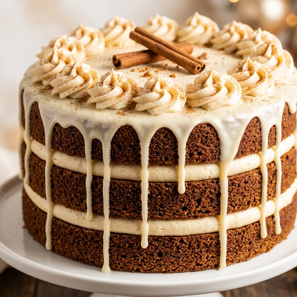 Slice of Christmas cake showing glossy crumb and caramelized edges