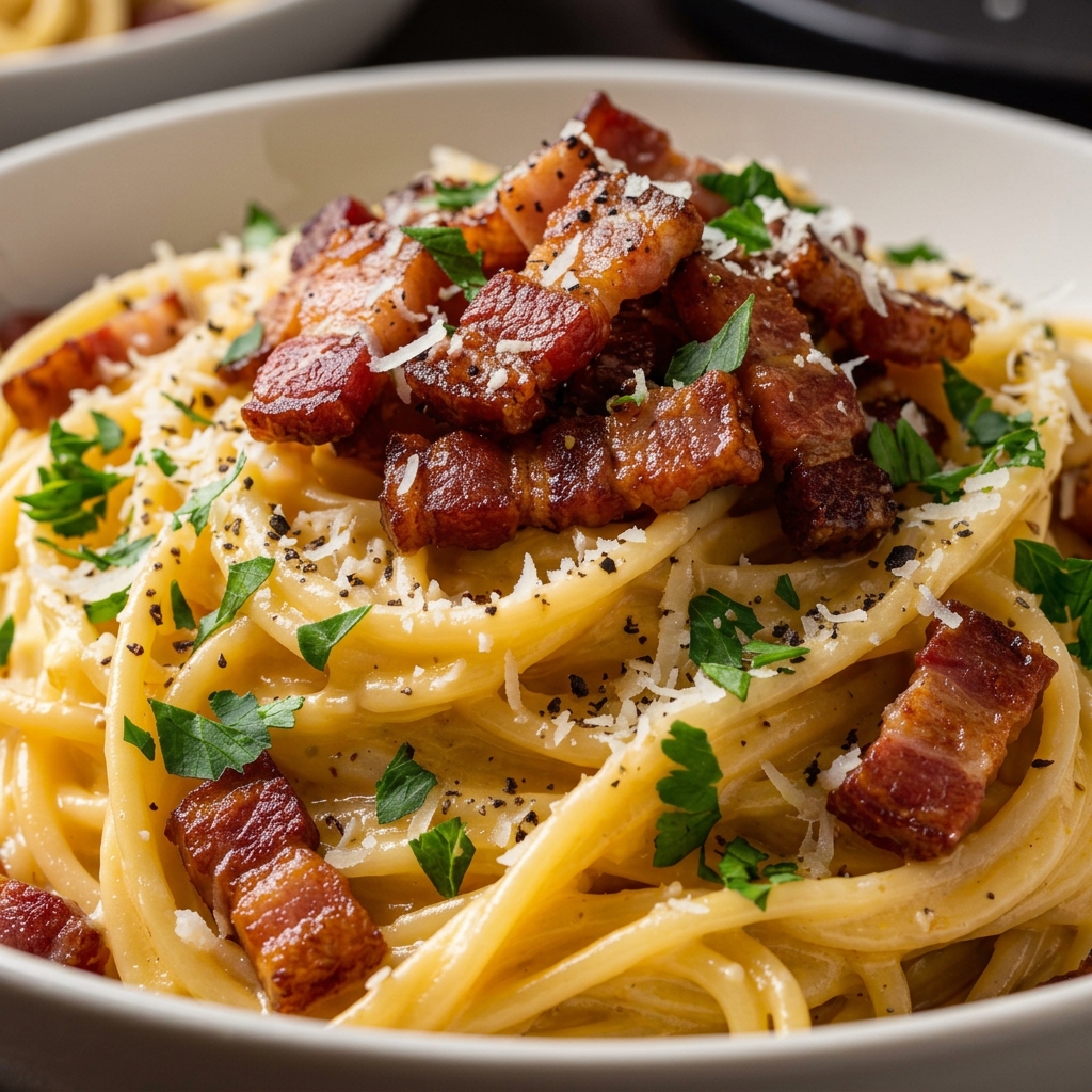 Spaghetti Carbonara Creamy Pasta Recipe – Restaurant Style