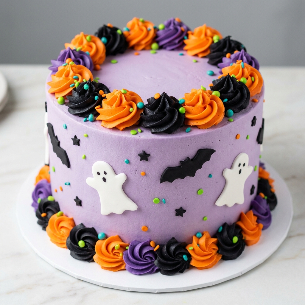 Spooky Ghost Bat Cake Halloween Delight – Easy Party Treat